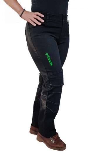 Jeans Moto Ride – Mujer Negro