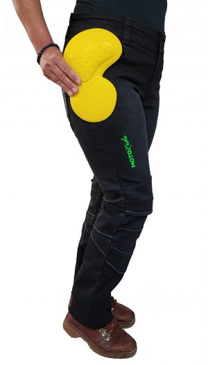 Jeans Moto Ride – Mujer Negro