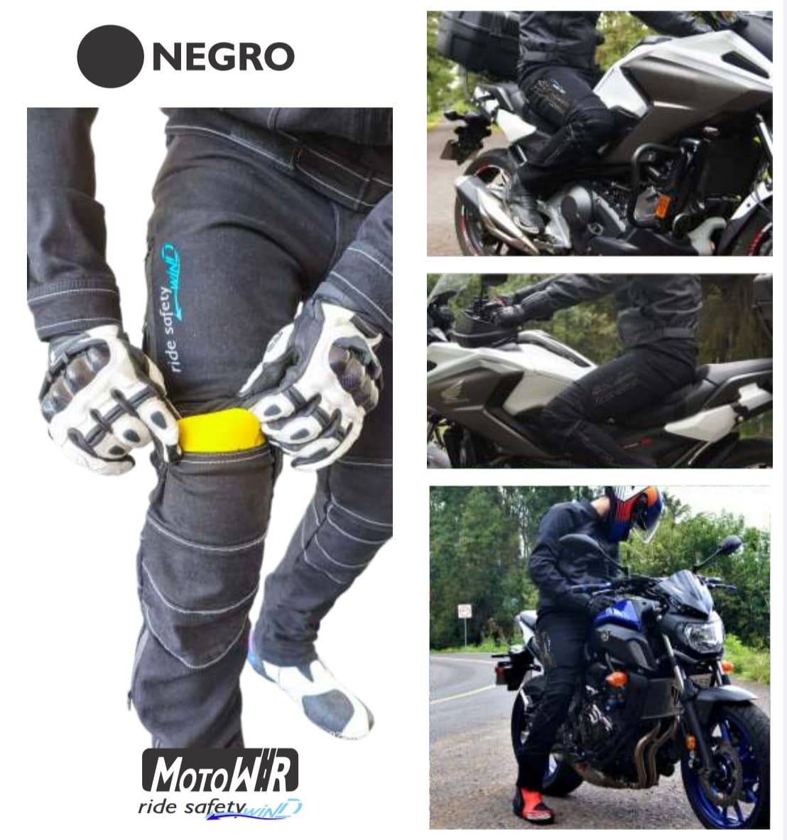 Jeans Ride Safety Wind - Mujer Negro - Imagen 6
